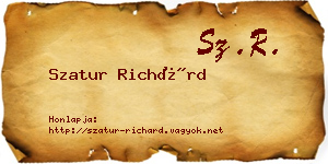 Szatur Richárd névjegykártya